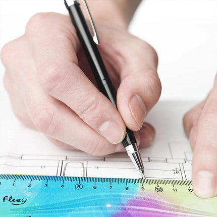 4pcs Colourful Bendable Soft Ruler 15cm Foldable Flexible Measuring Ruler Set