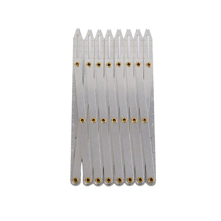 Equidistant Ruler DIY Tools Open Hole Punching Aluminum Seam Gauge for Crafts