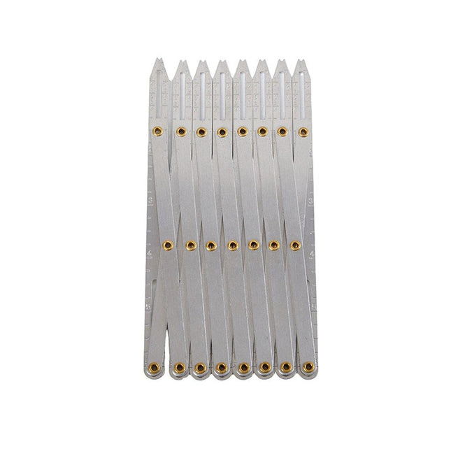 Equidistant Ruler DIY Tools Open Hole Punching Aluminum Seam Gauge for Crafts