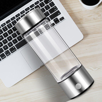 420ml Hydrogen Water Generator Bottle USB Rechargeable Borosilicate Glass