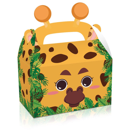 24X Jungle Safari Animal Gift Boxes Bag Favour Present Wrapping Candy Cookie Box