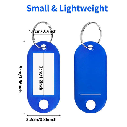 50pcs Colourful Boxed Key Tags Luggage ID Marker Labels Organiser Tag Holder