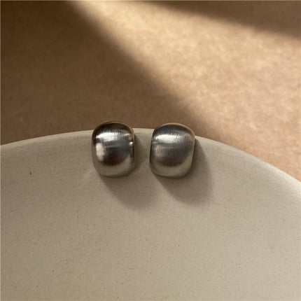 Retro Matte Brushed C Shaped Ear Studs High-end Feel Women Fashion Elegant - Aimall