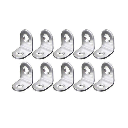 10pcs 90-degree L Type Angle Brackets Right Angle Fixed Support Furniture Connector