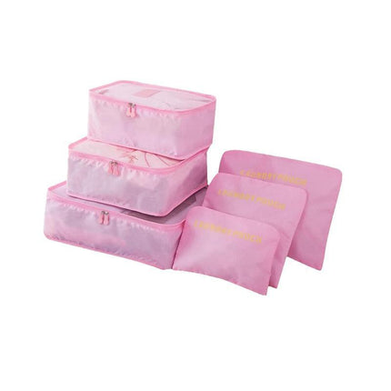 6PCS/Set Suitcase Storage Bags Luggage Organiser Clothes Packing Travel Cubes - Aimall