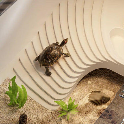 Turtle Tank Home Reptile Habitat Turtle Feeding Box Aquarium Portable Container