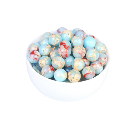 Blue Shoushan Stone Beads Blue Emperor Stone Beads Semi-finished DIY Accessories