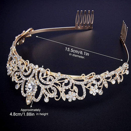 Crown Tiara Headband for Princess Wedding Party Bridal Costume Accessories