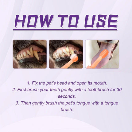 Pet Tongue Brush and Toothbrush Set for Oral Cleaning Dental Health Care for Pet