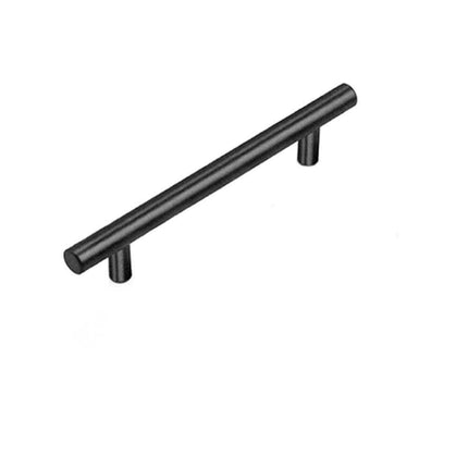5PCS Black Kitchen Cabinet Door Handles Stainless Steel Door Drawer Pull T Bar - Aimall