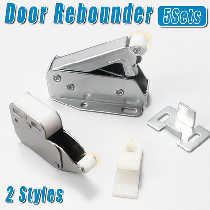 5 Sets Cabinet Door Latch Elephant Trunk Auto Rebound Wardrobe Pusher Catch Kit