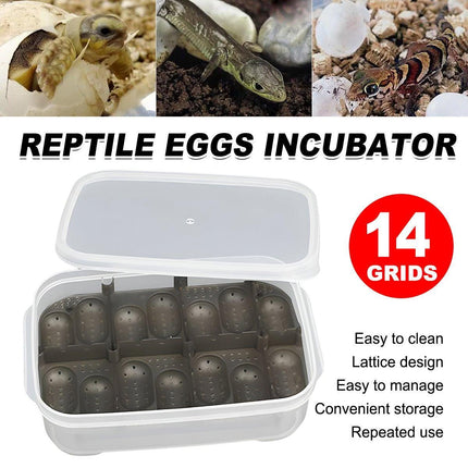 14 Grids Crawler Incubator Pet Breeding Box Keeping Eggs Safe Warm