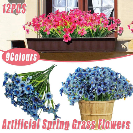 12pcs Artificial Flowers Set for Home Decor Wedding Party Fake Floral Decor