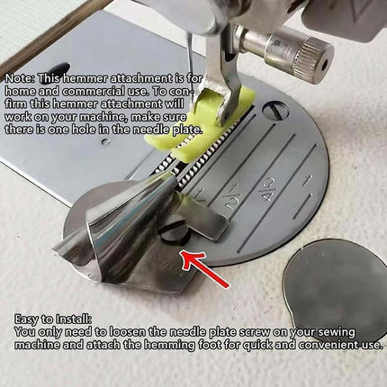 Household Sewing Machine Attachment Spiral Flanger Towel Fabric Puller Tool