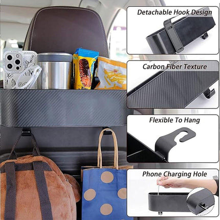 Backrest Hanging Storage Box Multifunctional Car Organizer for Accessories