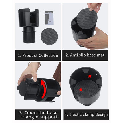 Large Car Water Cup Holder Beverage Holder for Drink Universal Car Cup Organizer