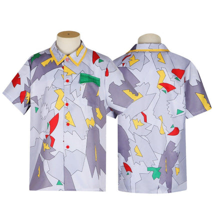 Strange Story 4 Cos Dress Shirt Short Sleeve Round Neck Men's And Women's Performance Cosplay Dress New Halloween Play Dress