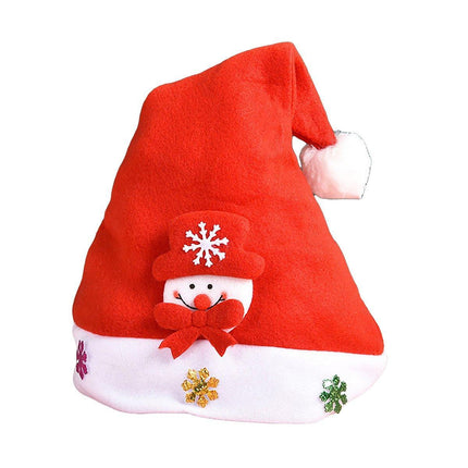 Christmas Holiday Santa Hat Red White Printed Festive Xmas Party Wear Gift