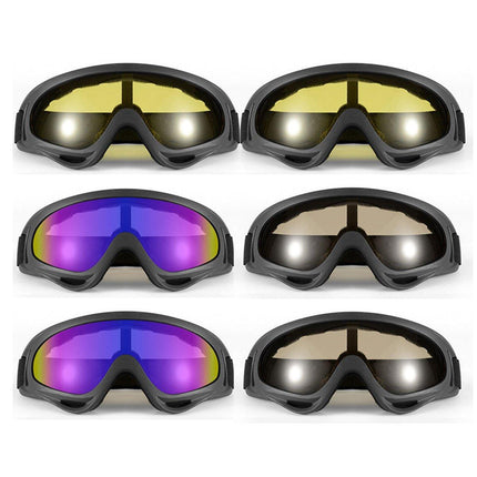 6PCS Tactical Motorcycle Goggles X400 Windproof Outdoor Riding Goggles Sports