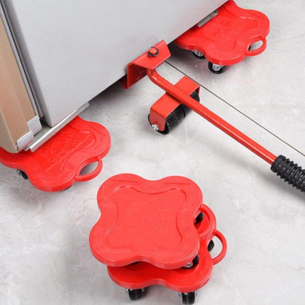 Heavy Duty Moving Tool Set Easy Move Five Piece Furniture Lifter Kit for Home
