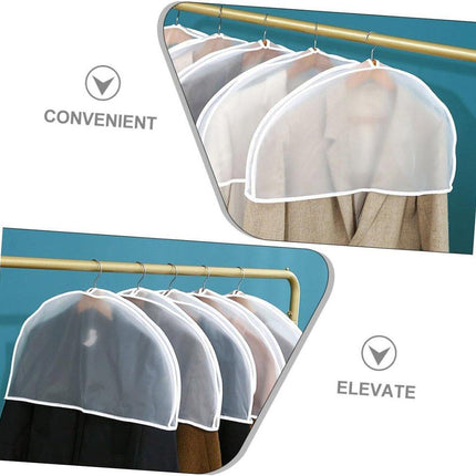 10pcs Dustproof Clothes Cover Transparent Hanging Wardrobe Storage Bag Set