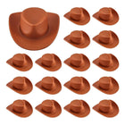 50PCS Mini Toy Cowboy Hats for Dolls Plastic Western Party Decoration Accessory