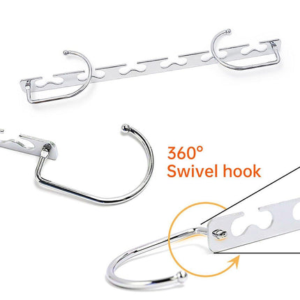 Clothes Hanger Space Saving Hook Folding Wardrobe Multipurpose Rack Coat Pants