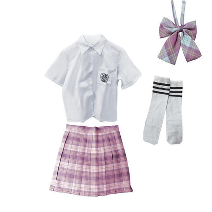 Women Girls School Pleated Skirt Summer High Waist Tartan Short Skirt AU Stock - Aimall