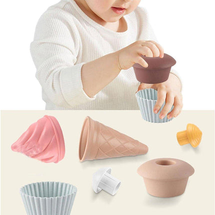 Kids DIY Ice Cream Model Toys Simulation Cake Food Play Set Educational Toy
