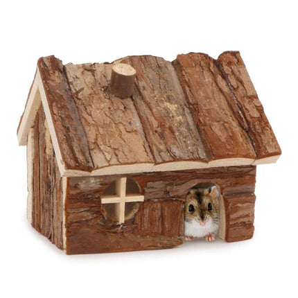 Wooden Hamster House Pet Nest Durable Small Animal Shelter for Home Cage Use