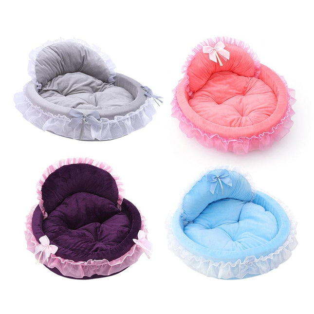 Princess Pet Kennel Soft Comfortable Cat and Dog Bed House for Small Pets