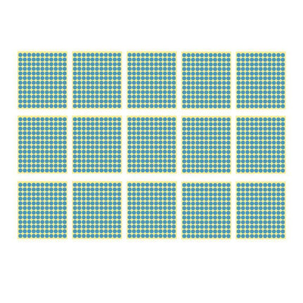 8/13/25/50mm Colour Sticker Dots Adhesive Round Labels Circular Scrapbooking Light Blue - Aimall