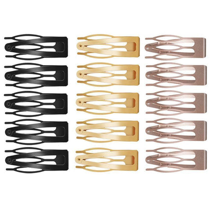 UP 30X Double-grip Hair Clips Metal Snap Barrettes Hair Styling Tool Women Girls - Aimall
