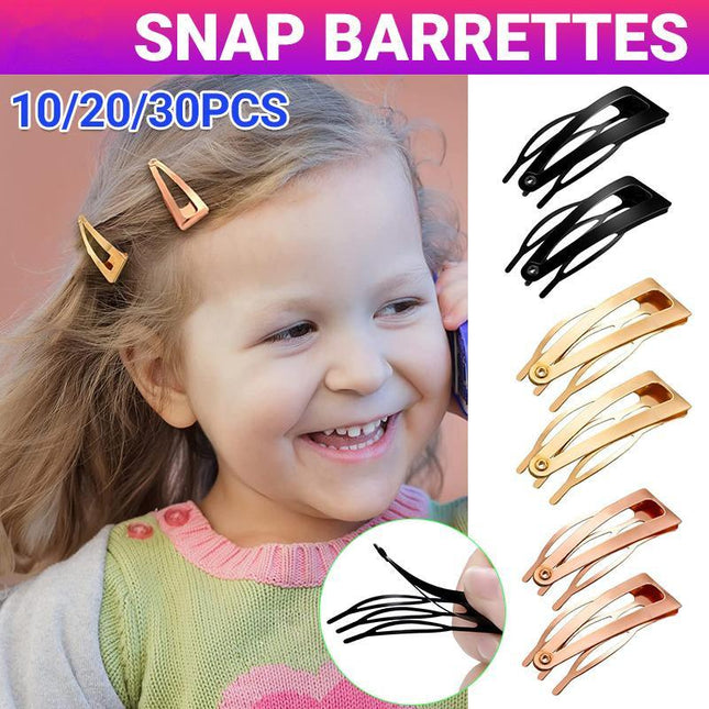 UP 30X Double-grip Hair Clips Metal Snap Barrettes Hair Styling Tool Women Girls - Aimall