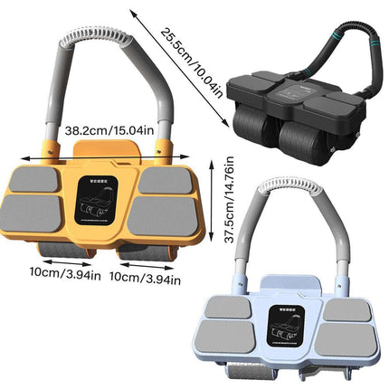 Four Wheel Abdominal Roller Automatic Rebound Ab Machine Home Fitness Equipment