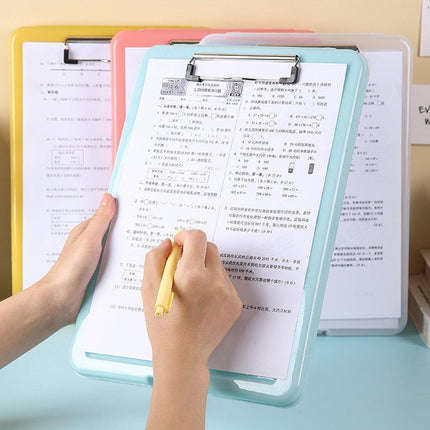 4PCS Waterproof Clipboard Storage Box Case Board Clip File Box Organizer Plastic