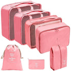 7PCS Travel Packing Cubes Luggage Pouches Organiser Clothes Suitcase Storage Bag - Aimall