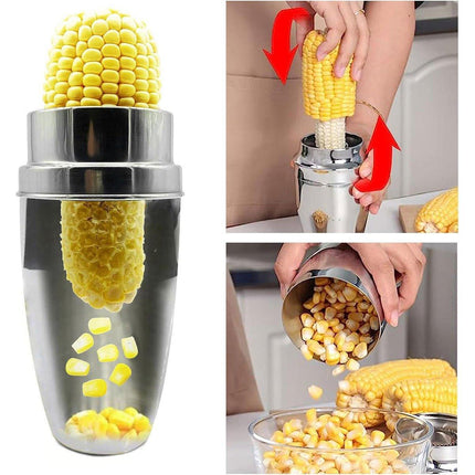 Stainless Steel Corn Peeler Portable Kitchen Tool Rotary Corn Stripper 304 Metal