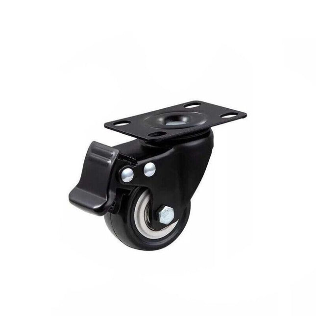 4Pcs Heavy Duty 2" 50Mm Castor Wheel Trolley Cart Caster W/ Brakes Swivel Wheels - Aimall