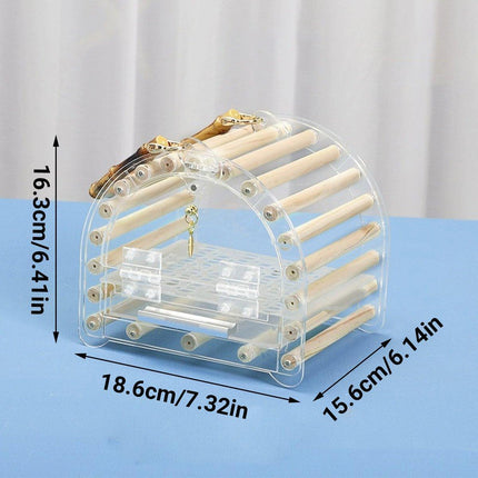 Portable Bird Carrier Bag Bird TravelCage Lightweight Cage For Parrot Ornamental