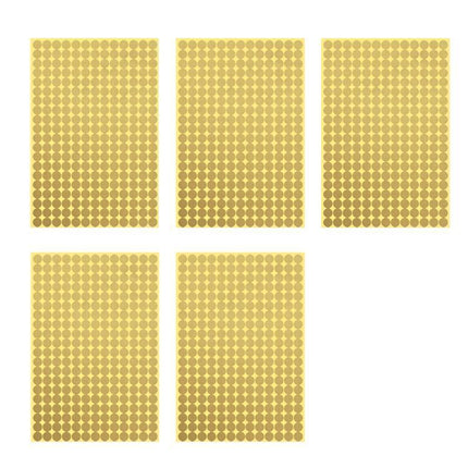 8/13/25/50mm Colour Sticker Dots Adhesive Round Labels Circular Scrapbooking Gold - Aimall