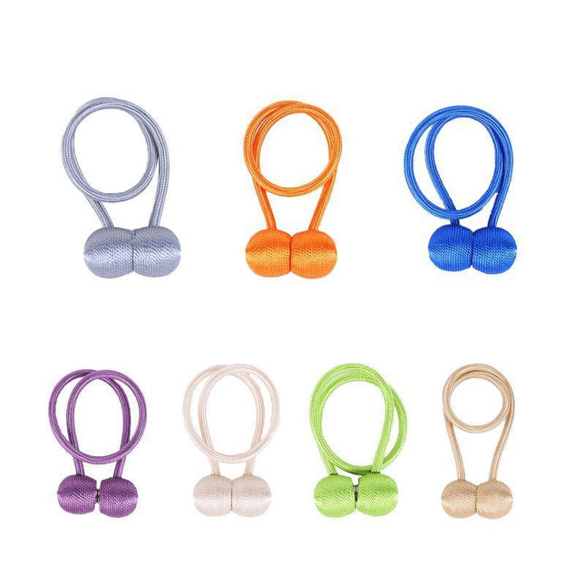 1PC Tieback Curtain Magnetic Ball Curtains Buckle Tie Backs Curtain Holder Home - Aimall