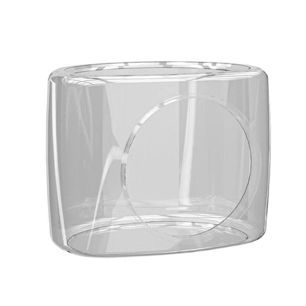 Transparent Capsule Cat Litter Box Semi Enclosed Cat House for Indoor Use