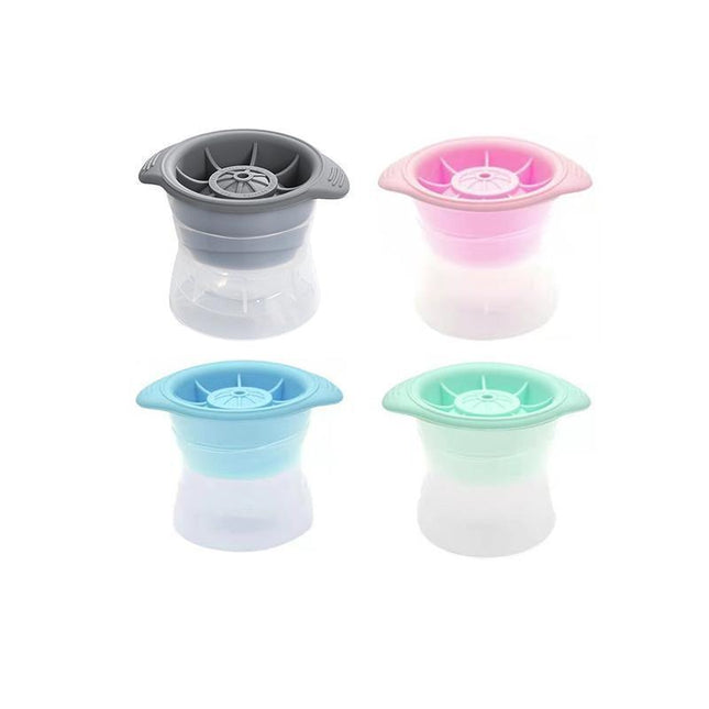 4PCS Whiskey Cocktail Sphere ICE Ball Mold Cube Maker Jelly Silicone Mould Set - Aimall