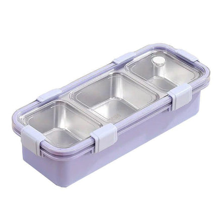 Stainless Steel Lunch Box Compartment Bento Box Food Container for Meal Prep Use