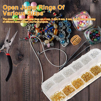 800x Jump Rings Split Lobster Clasps Hooks For DIY Jewelry Making Necklace - Aimall