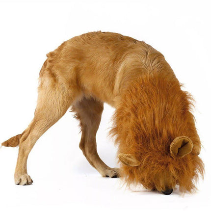 Lion Costume Mane Wig Large Dog Fancy Dress Up Party for Pet Halloween Clothes