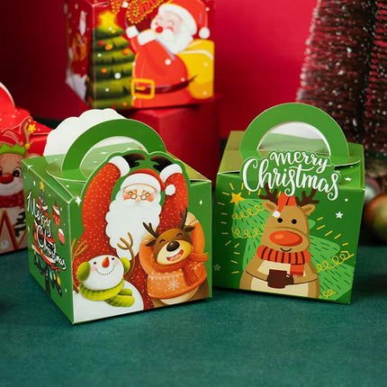 50pcs Christmas Rope Apple Candy Packing Box Biscuit Gift Baking