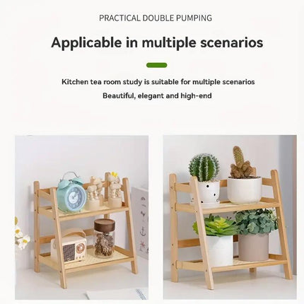 Multi Tier Desktop Storage Shelf Organizer Rack for Home Office and Study Use