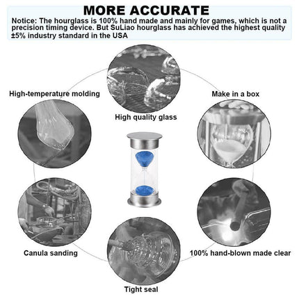10/15/30 Minute Hourglass Timer Sand Timer for Home Office and Classroom Use